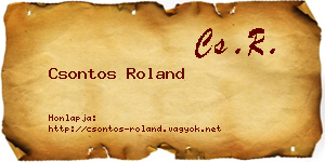 Csontos Roland névjegykártya