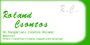 roland csontos business card